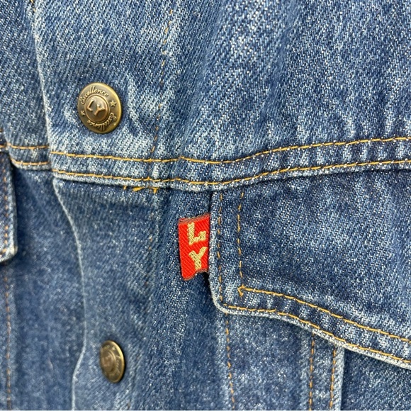 LY clothing company denim motor biker vest eagle flag free to ride patriotic L - Picture 4 of 6